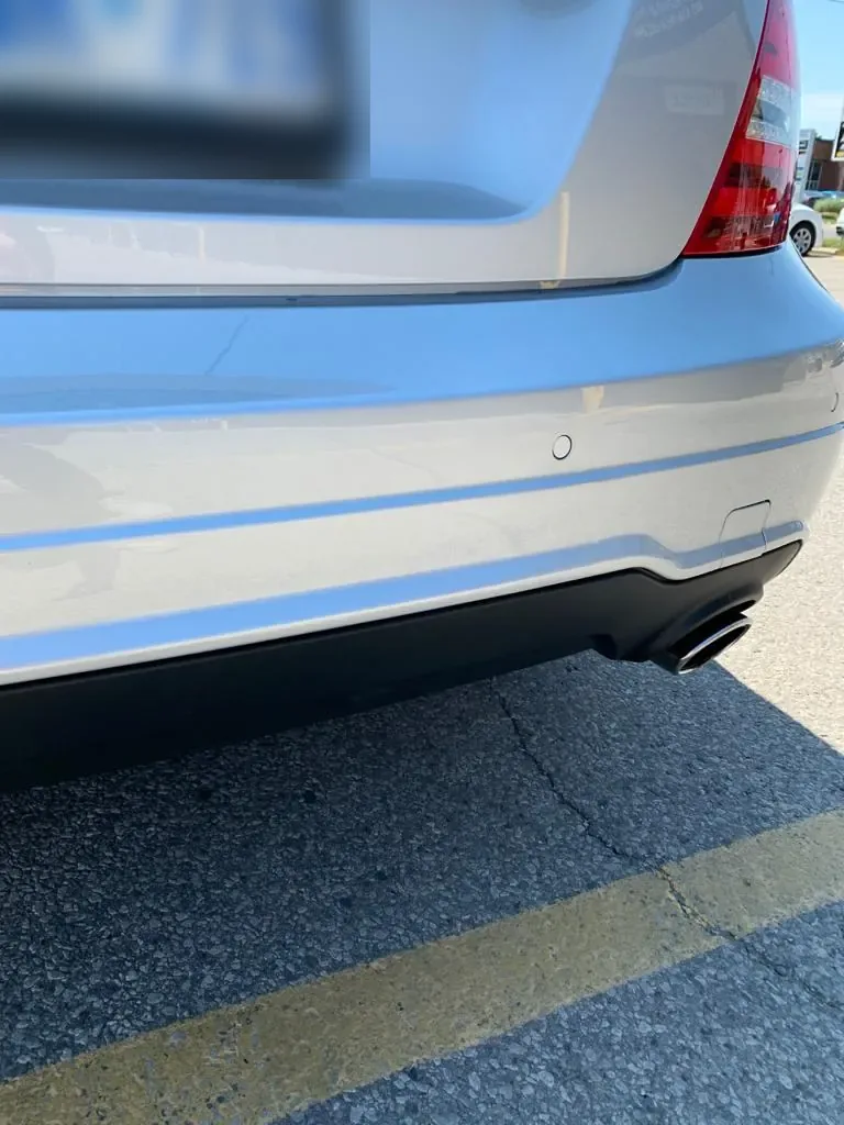 After: 2015 Mercedes C350 bumper scuff repair at Chipmaster Markham